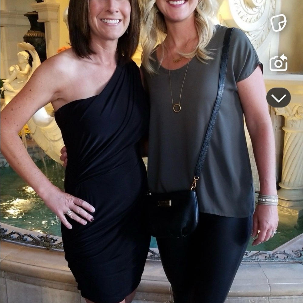 Soprano Black One-Shoulder Ruched Cocktail Dress